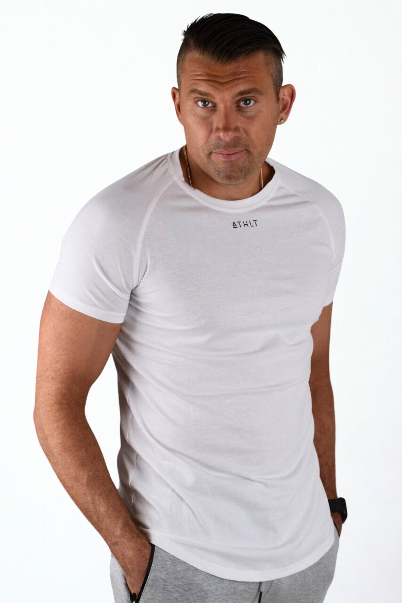 T-shirt slim ATHLT logo chest