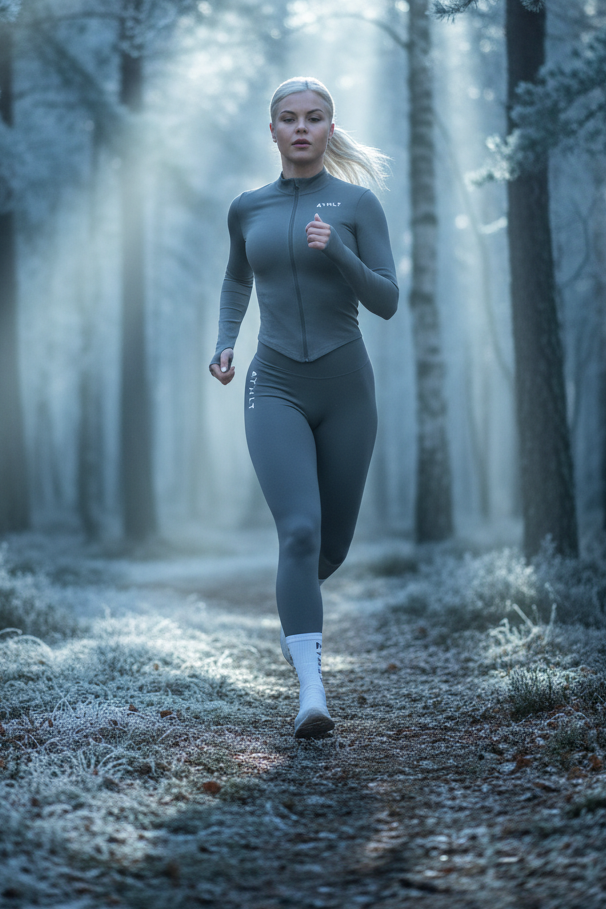 ATHLT grå - Dimmig frostig skog